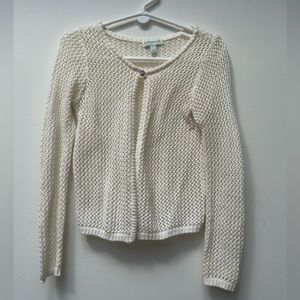 Margherita white cotton cardigan. Size 5t